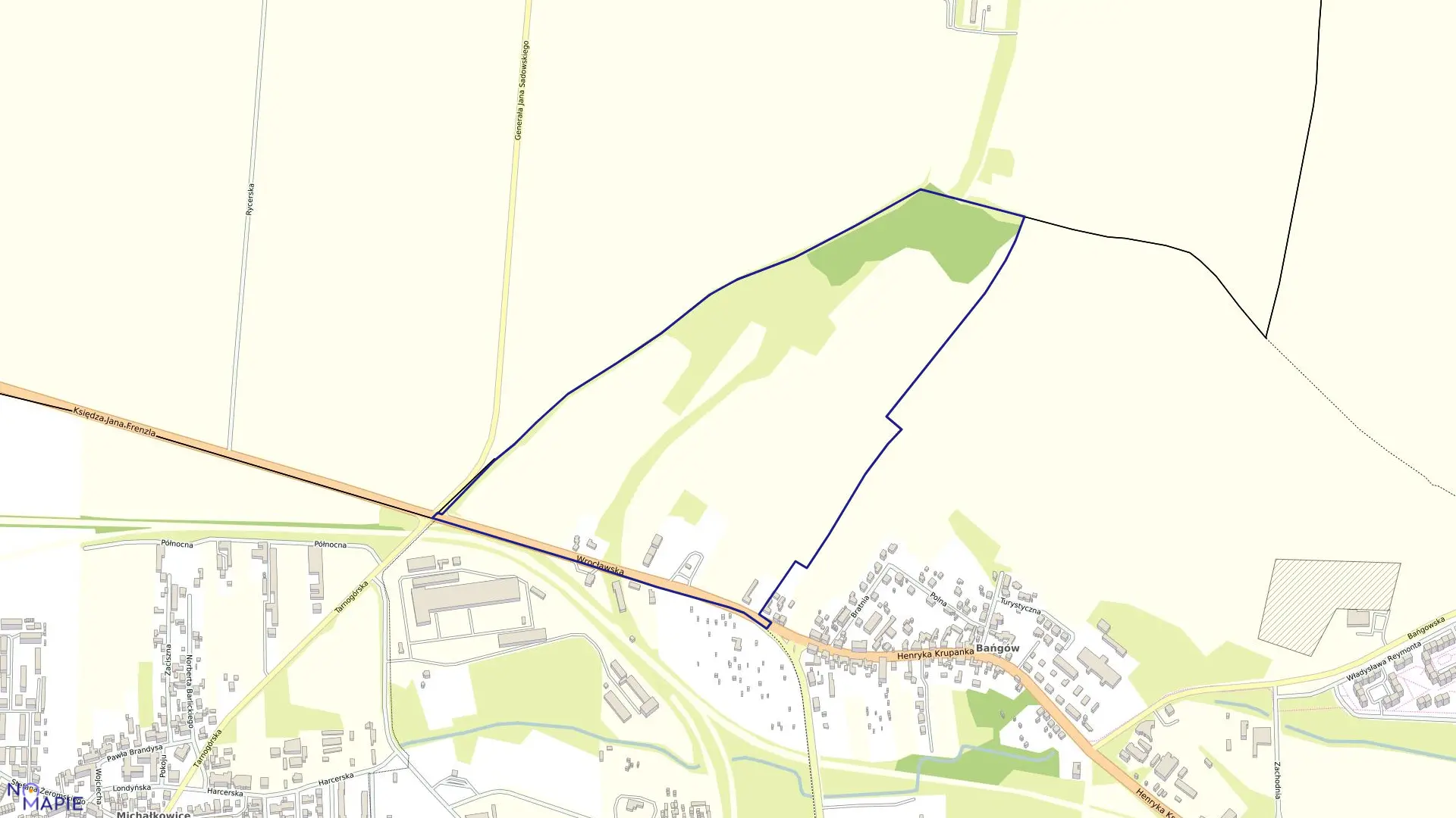 Mapa obrębu 34 w mieście Siemianowice Śląskie