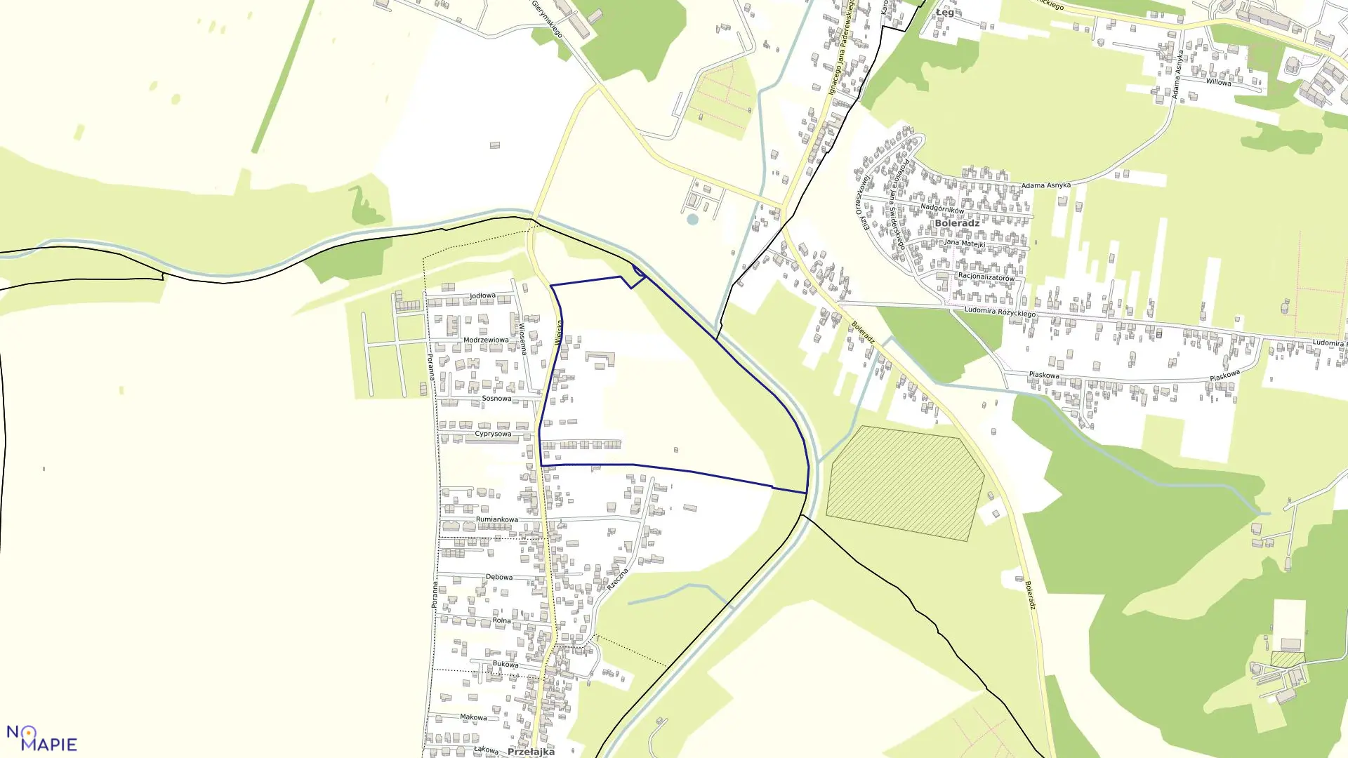 Mapa obrębu 40 w mieście Siemianowice Śląskie