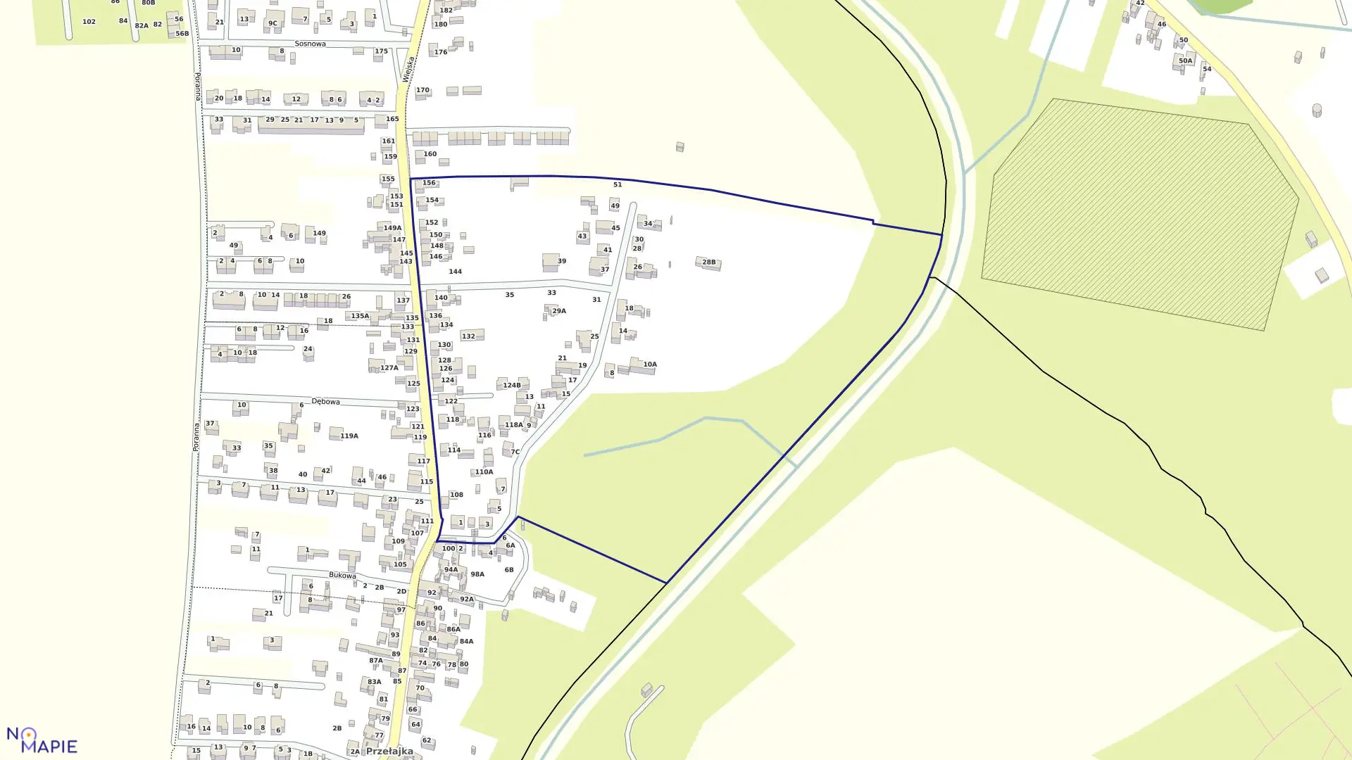 Mapa obrębu 41 w mieście Siemianowice Śląskie