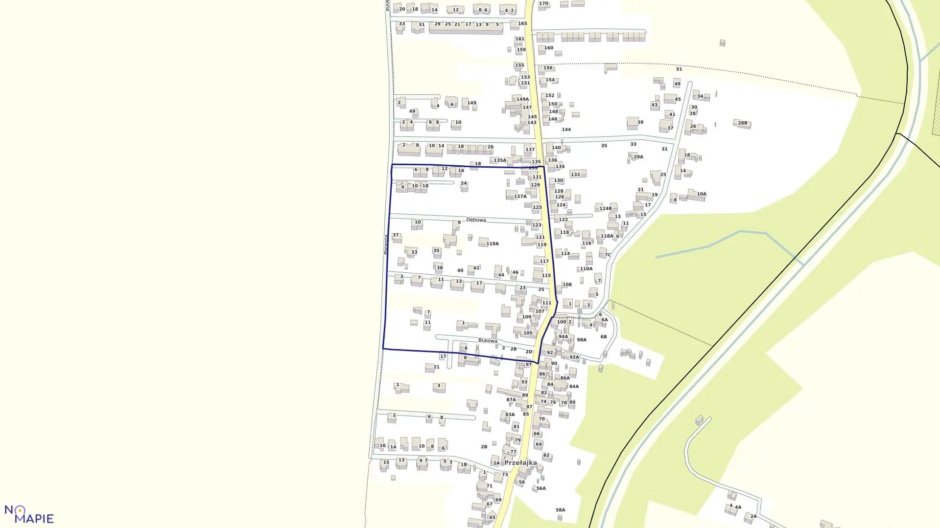 Mapa obrębu 42 w mieście Siemianowice Śląskie