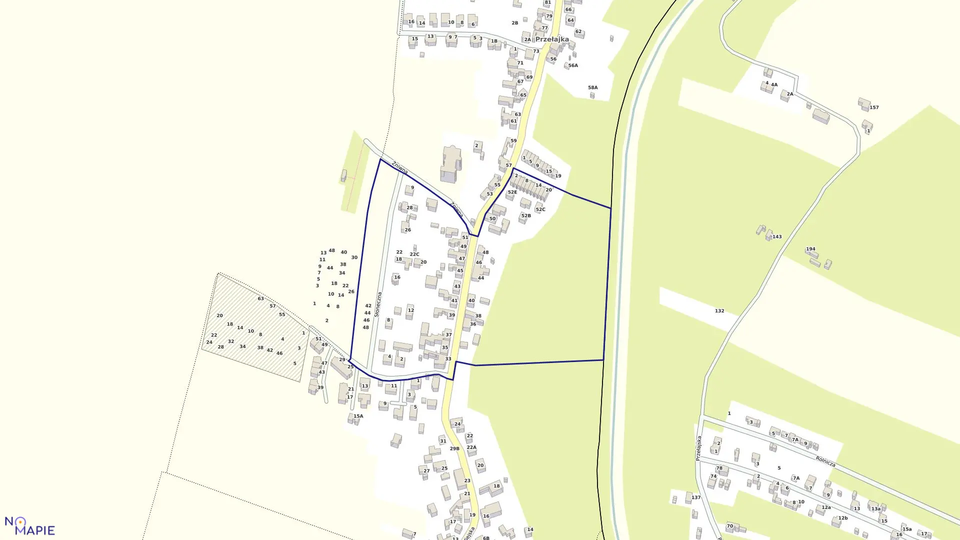 Mapa obrębu 44 w mieście Siemianowice Śląskie