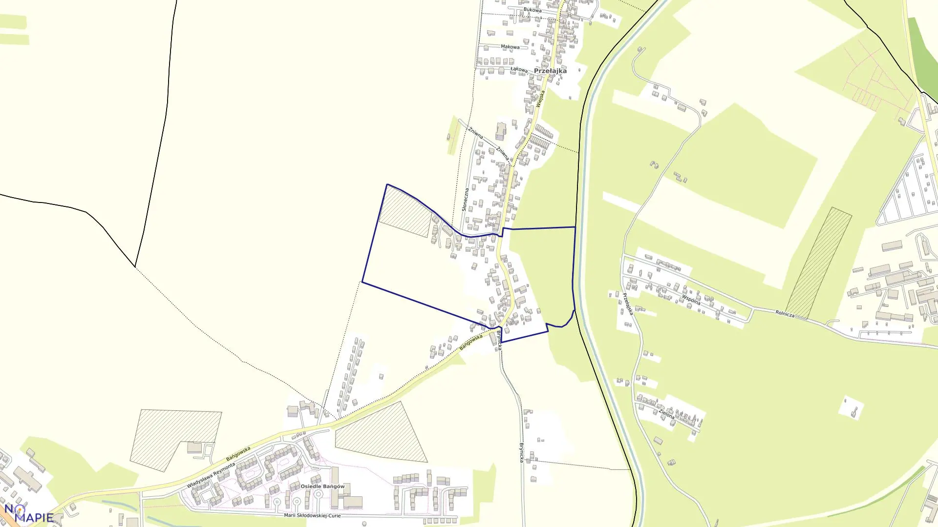 Mapa obrębu 45 w mieście Siemianowice Śląskie