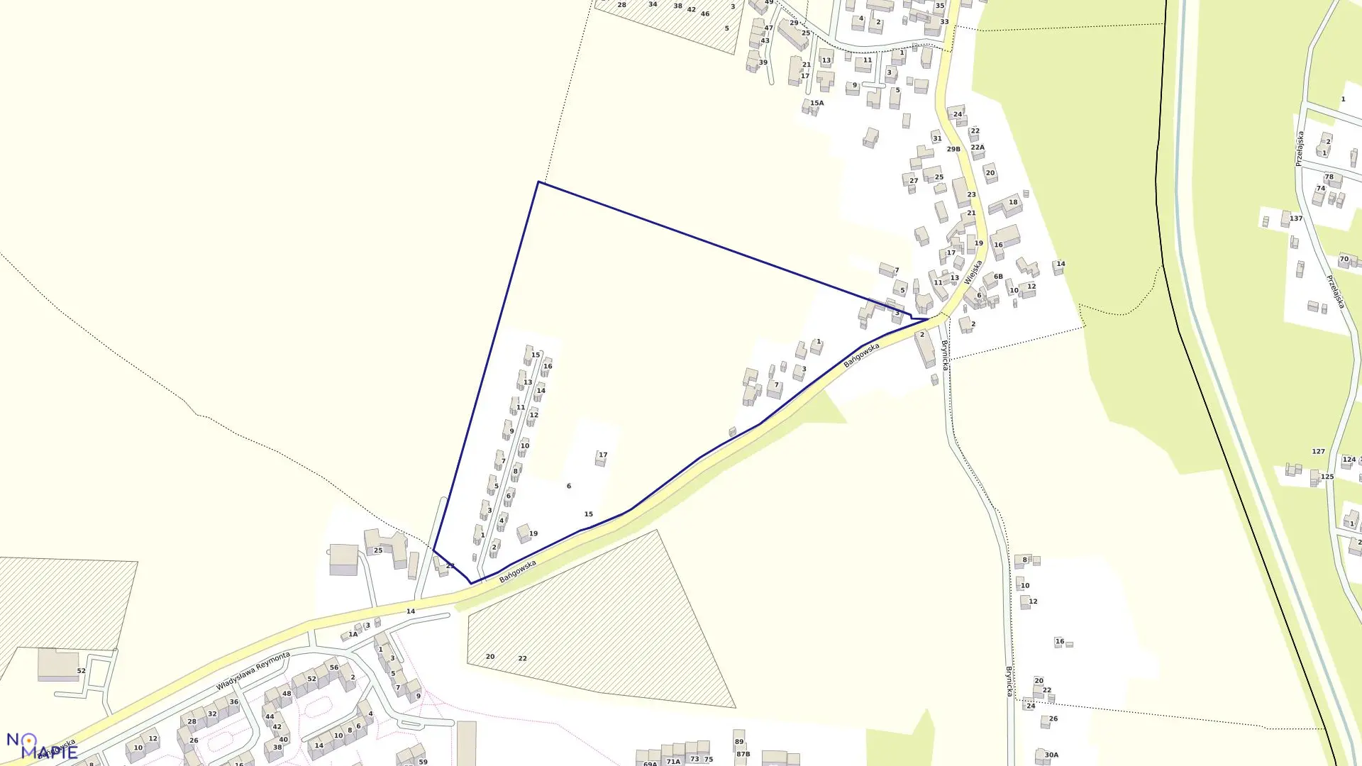 Mapa obrębu 46 w mieście Siemianowice Śląskie