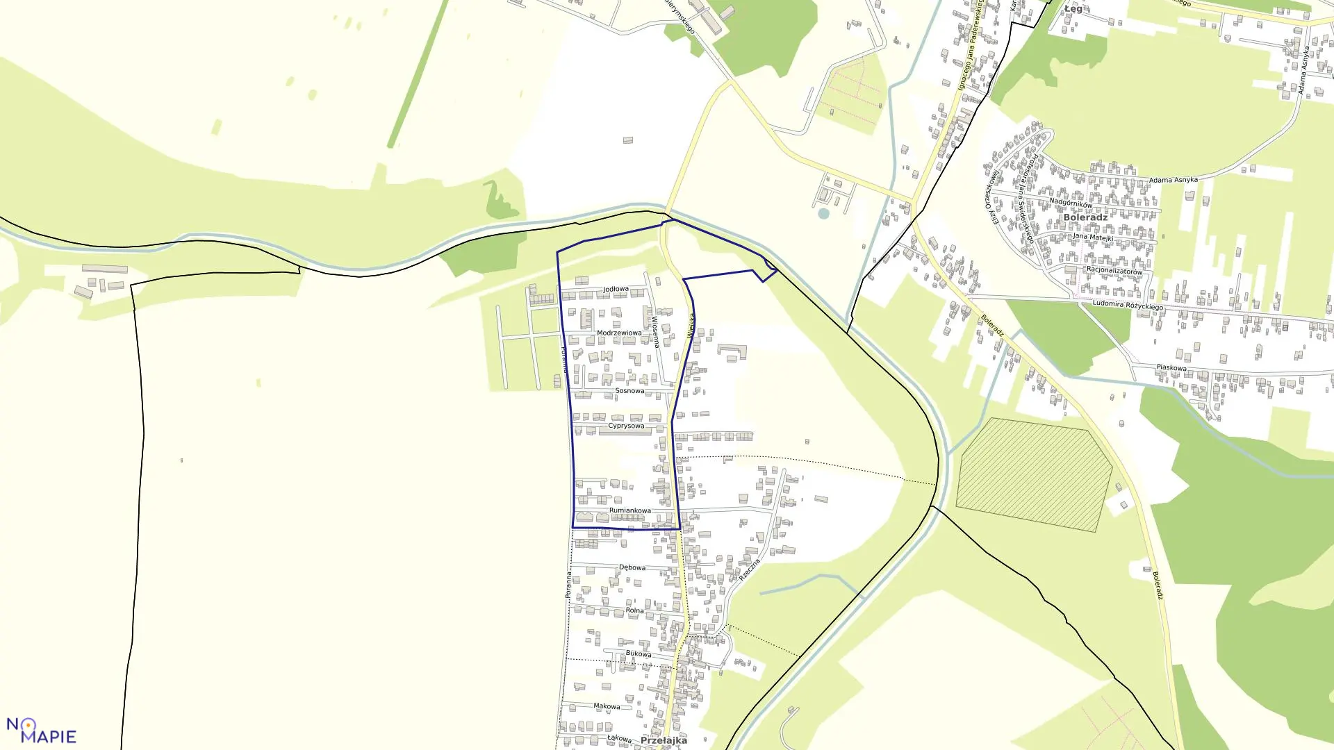 Mapa obrębu 49 w mieście Siemianowice Śląskie